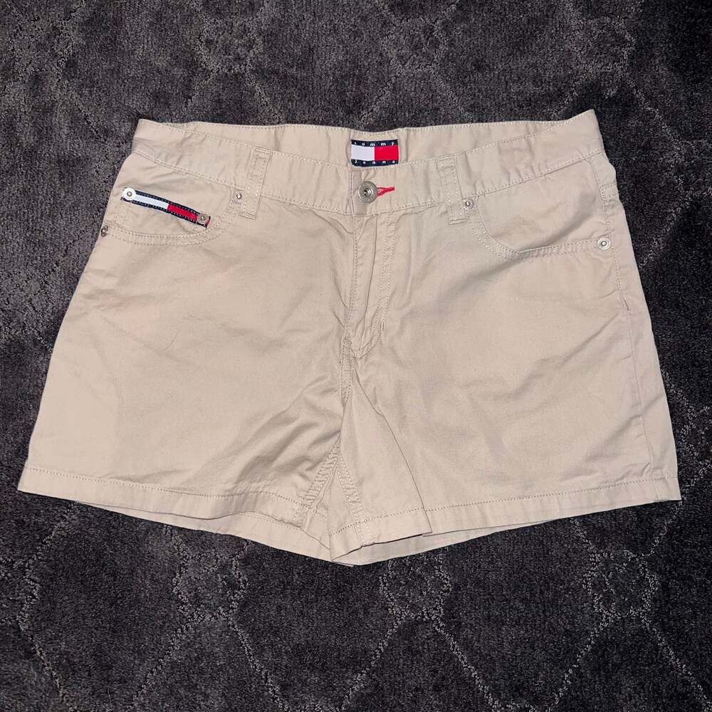 VTG Tommy Hilfiger Womens short Size 5 Brown Khaki Shorts fits W29x10